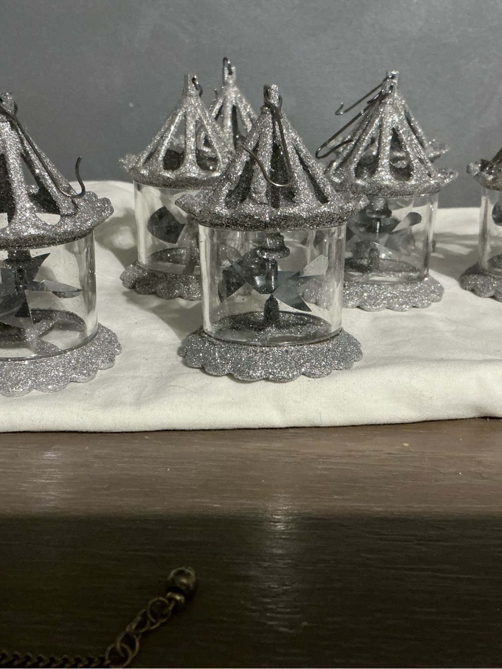 Department 56 silver spinner twinkler repro set 11 Christmas ornaments birdcage - Picture 2 of 2